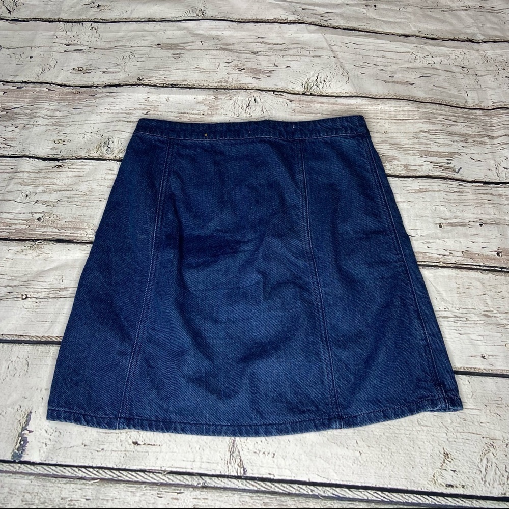 Anthro Pilcro and the Letterpress Denim Button Front Miniskirt Size 4 - Picture 4 of 6